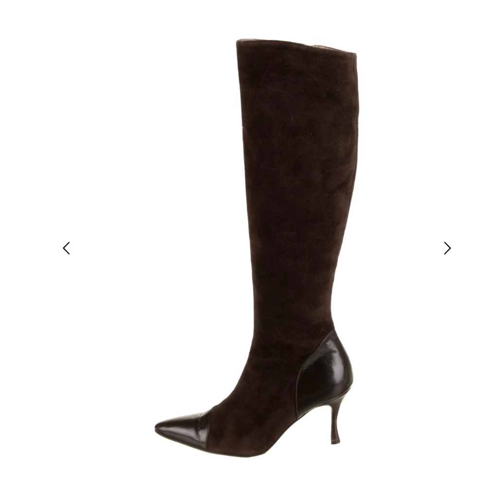 Manolo Blahnik Suede Pointed-Toes Boots Women's Size: 5.5 | IT 35.5